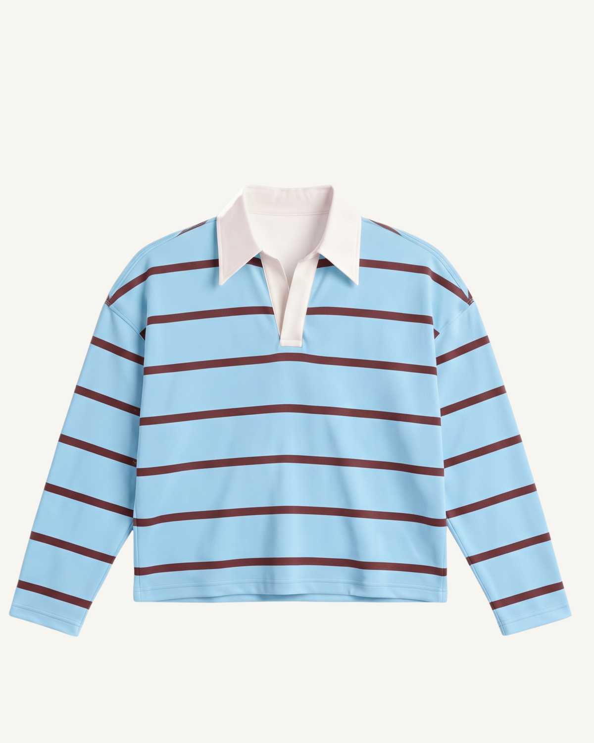 Baby Blue Striped Polo Shirt
