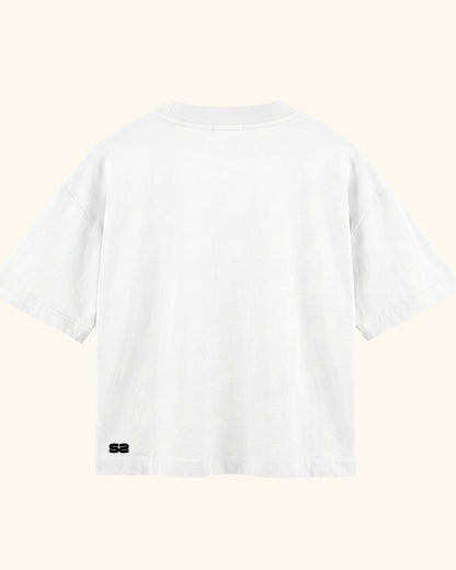 Basic Boxy Off White Tee
