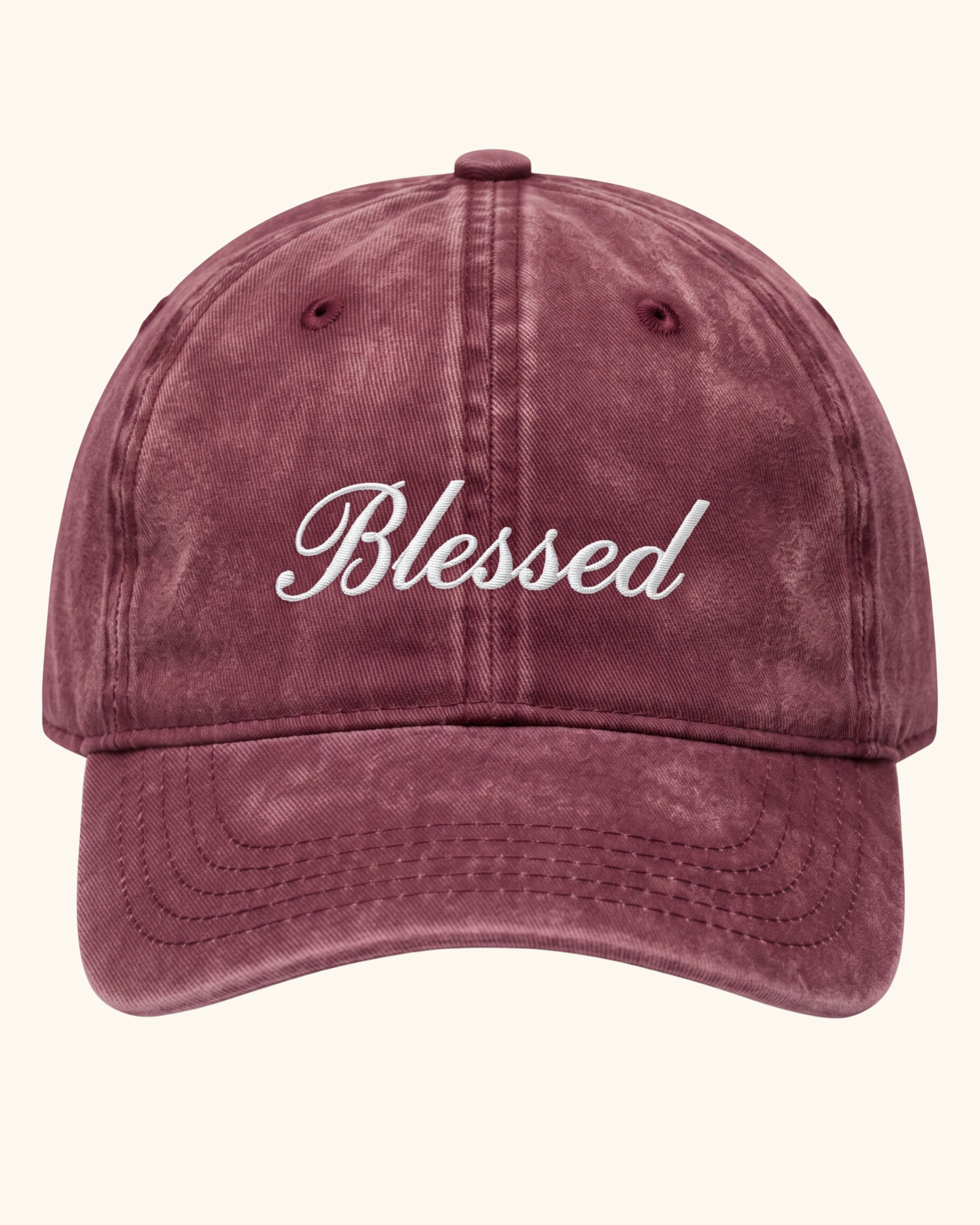 Burgandy Blessed Cap